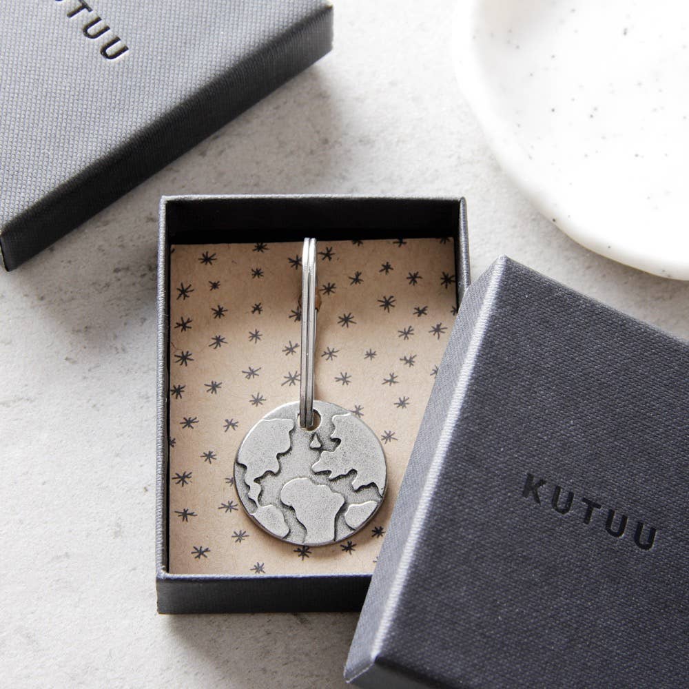 'You Mean The World To Me/Us' Keyrings - Bespoke Hearts