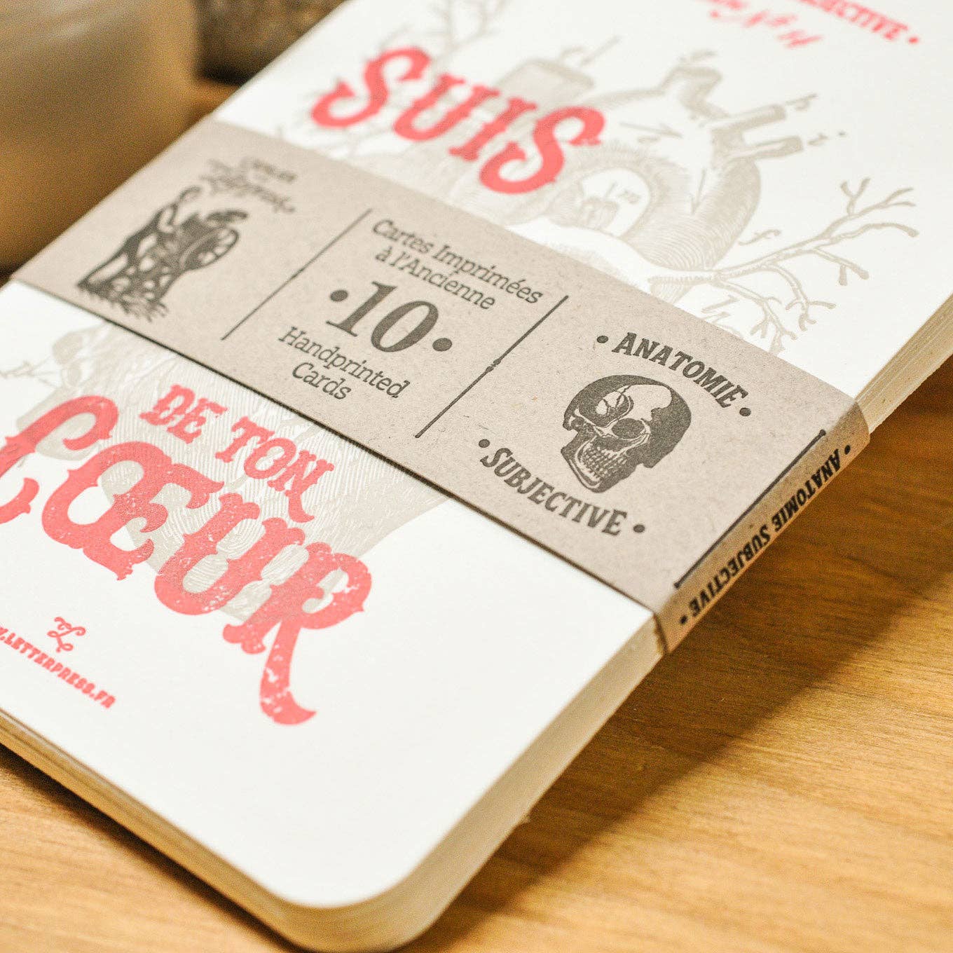 Subjective Anatomy 10 Letterpress Cards Collection - Bespoke Hearts