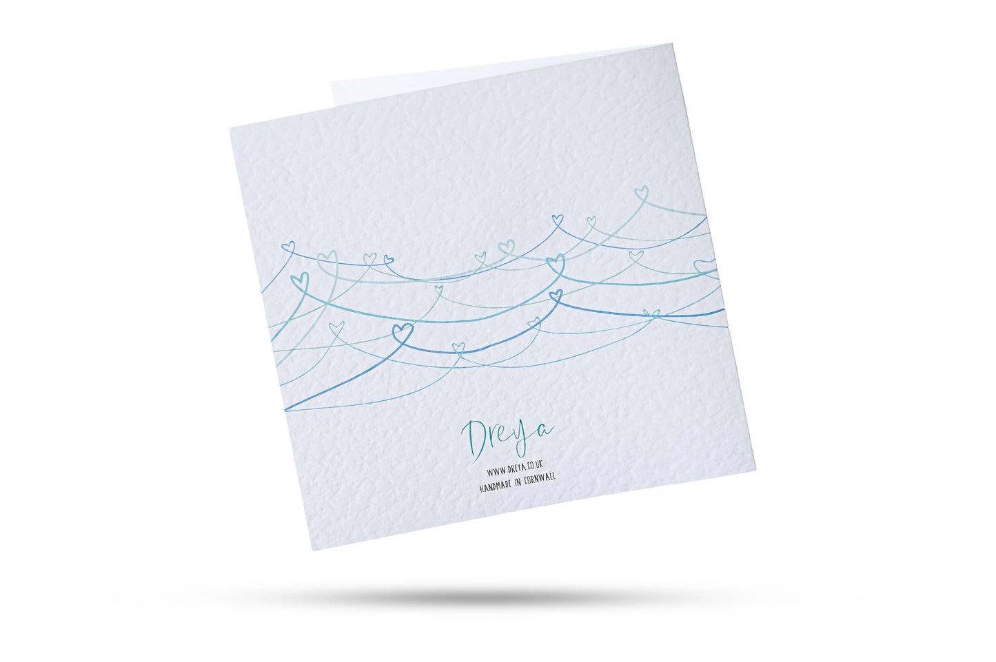 For You, Love Me (Blue) - Greeting Card With Glass Magnet - Bespoke Hearts