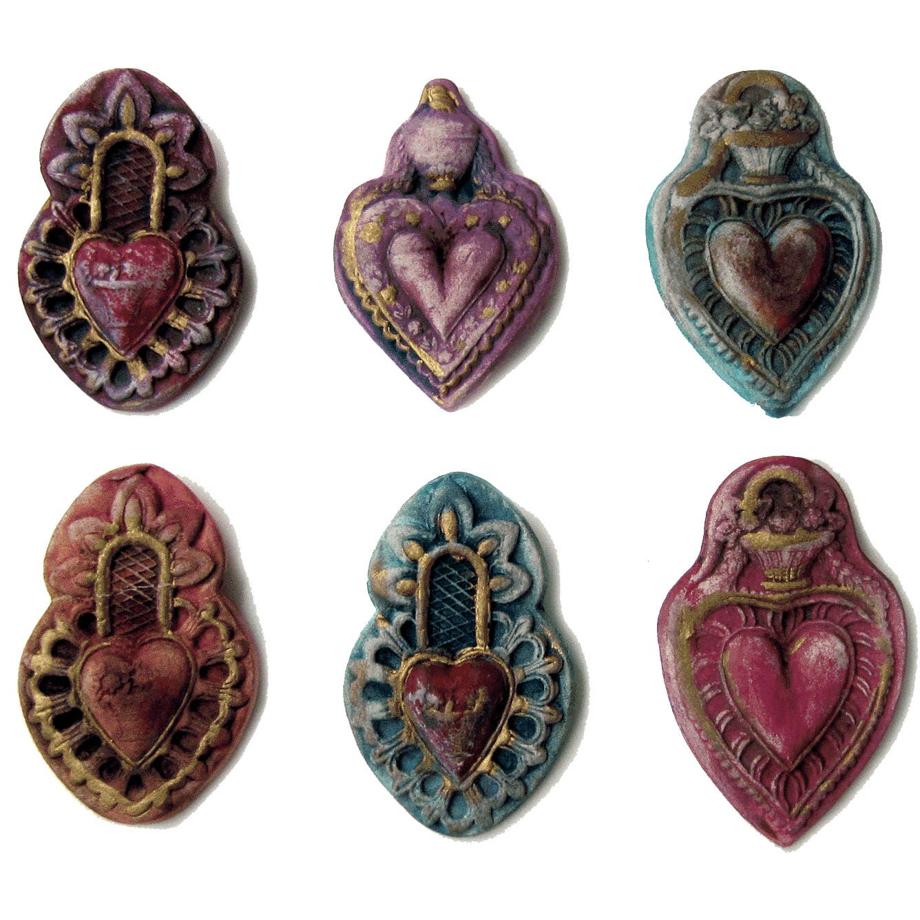 Paper Cast Heart Brooch & Magnet