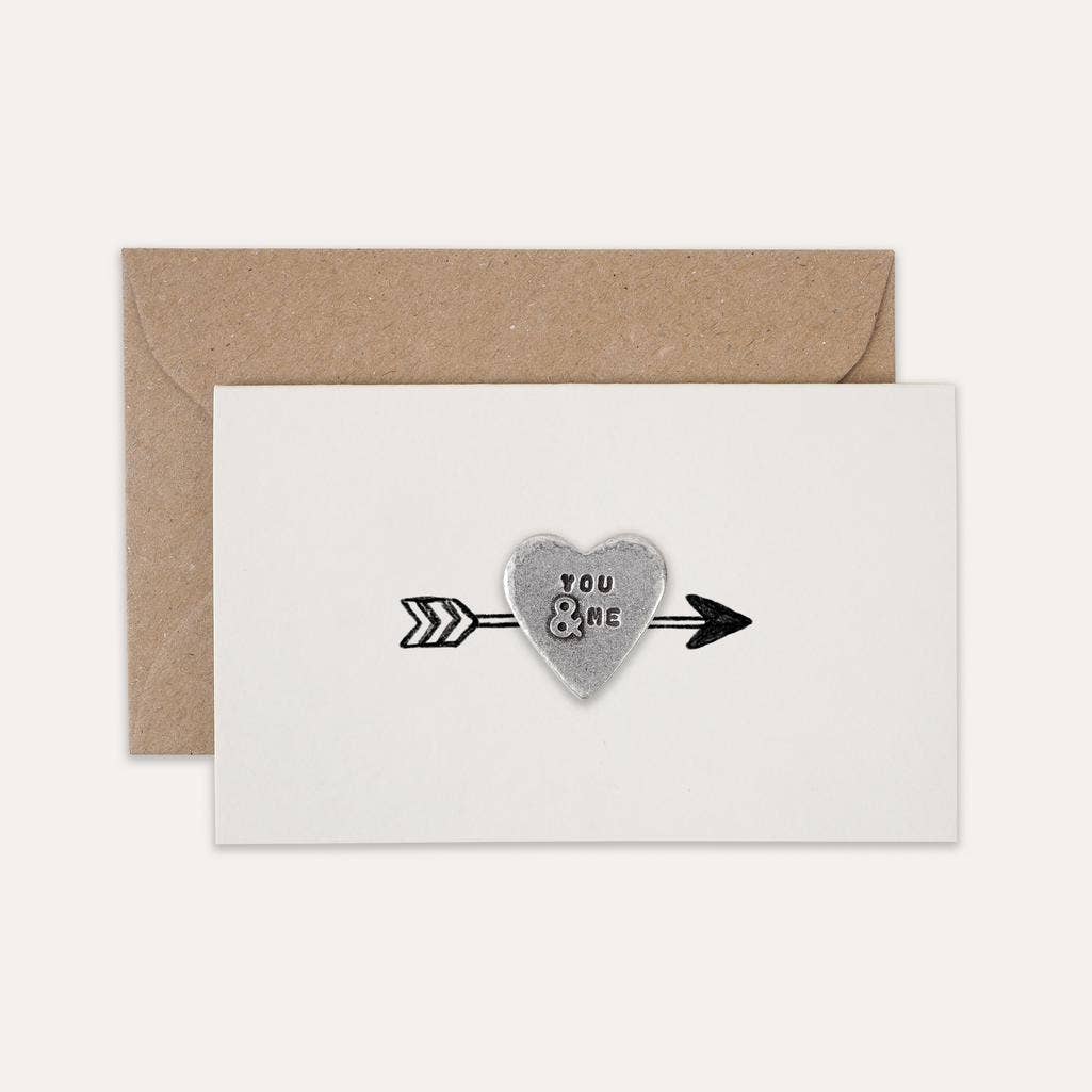 'You & Me' Tiny Token Card - Bespoke Hearts