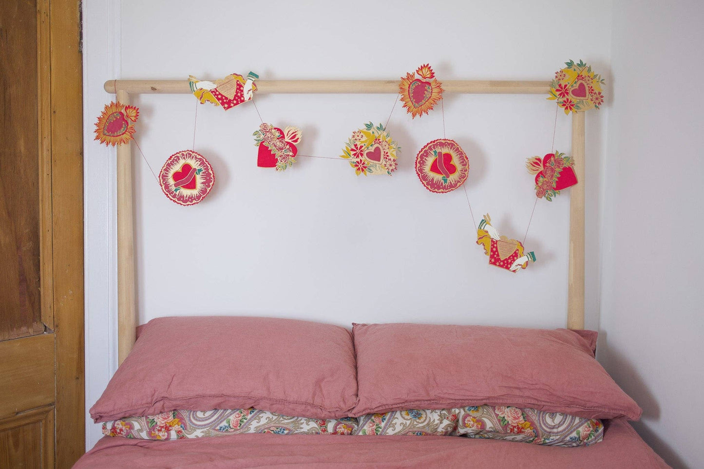 Sacred Hearts Sewn Garland