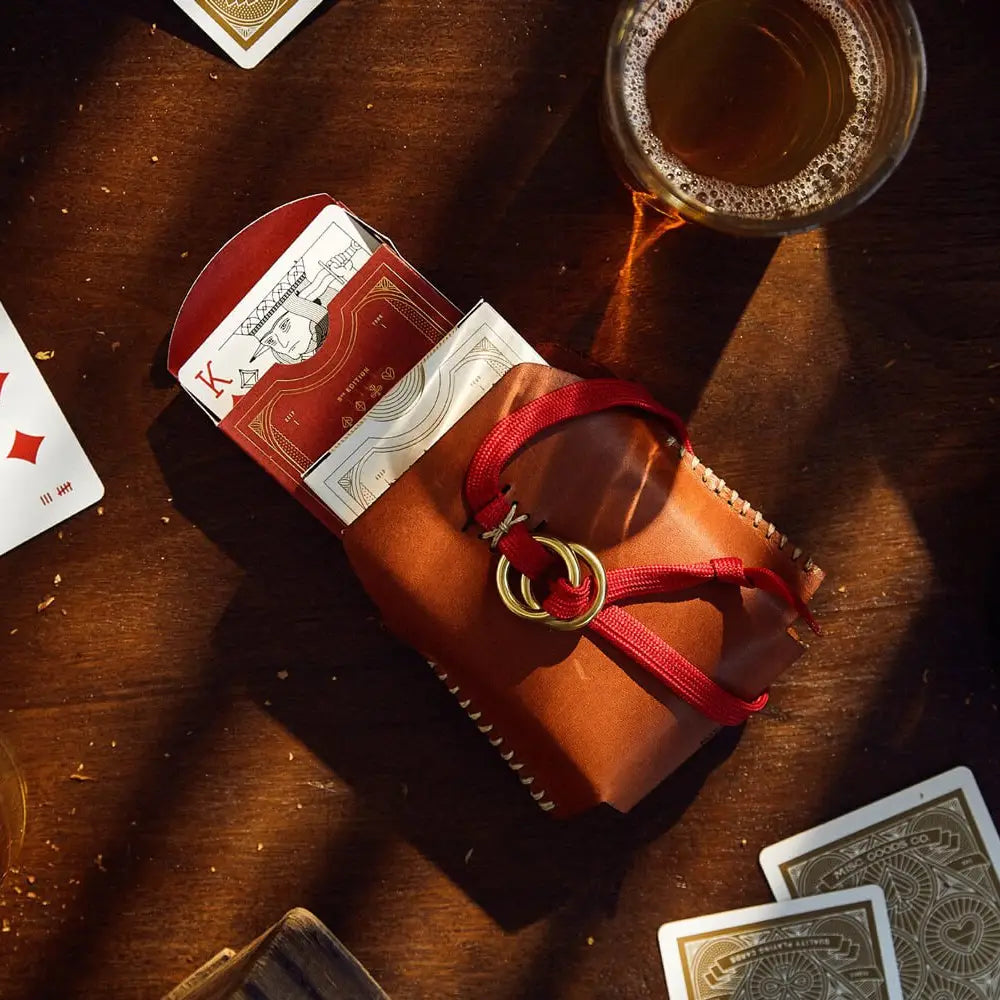 Leather Case & Playing Cards