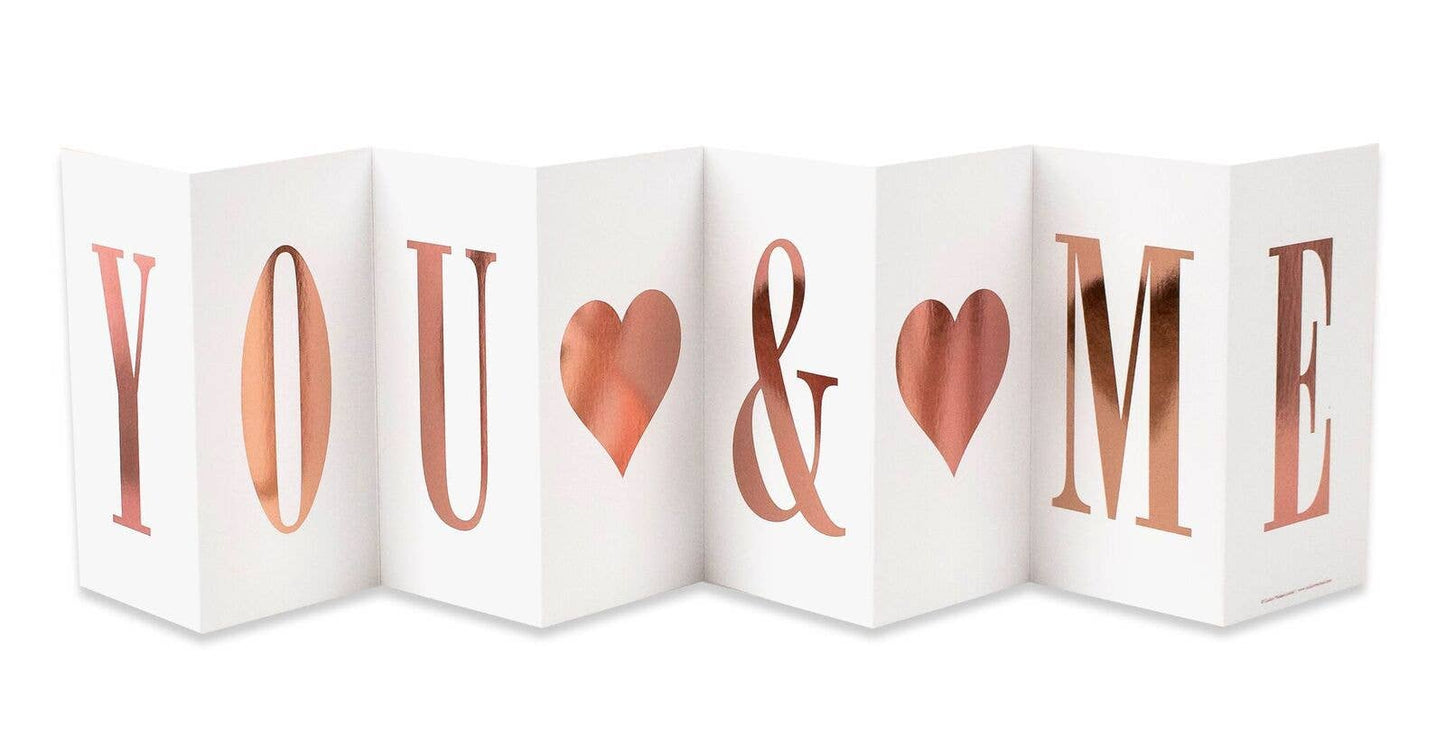 Love Card, You & Me Concertina Fold-Out Banner