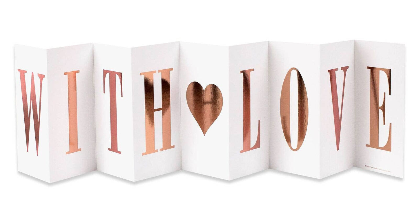 With Love Concertina Fold-Out Banner Card