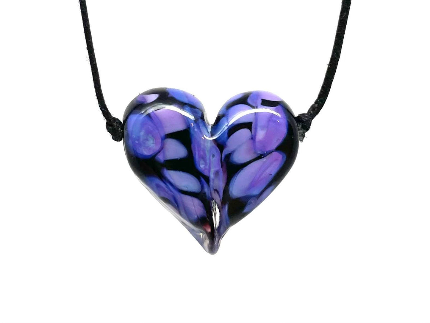 Black + Purple Rose Necklace - Bespoke Hearts