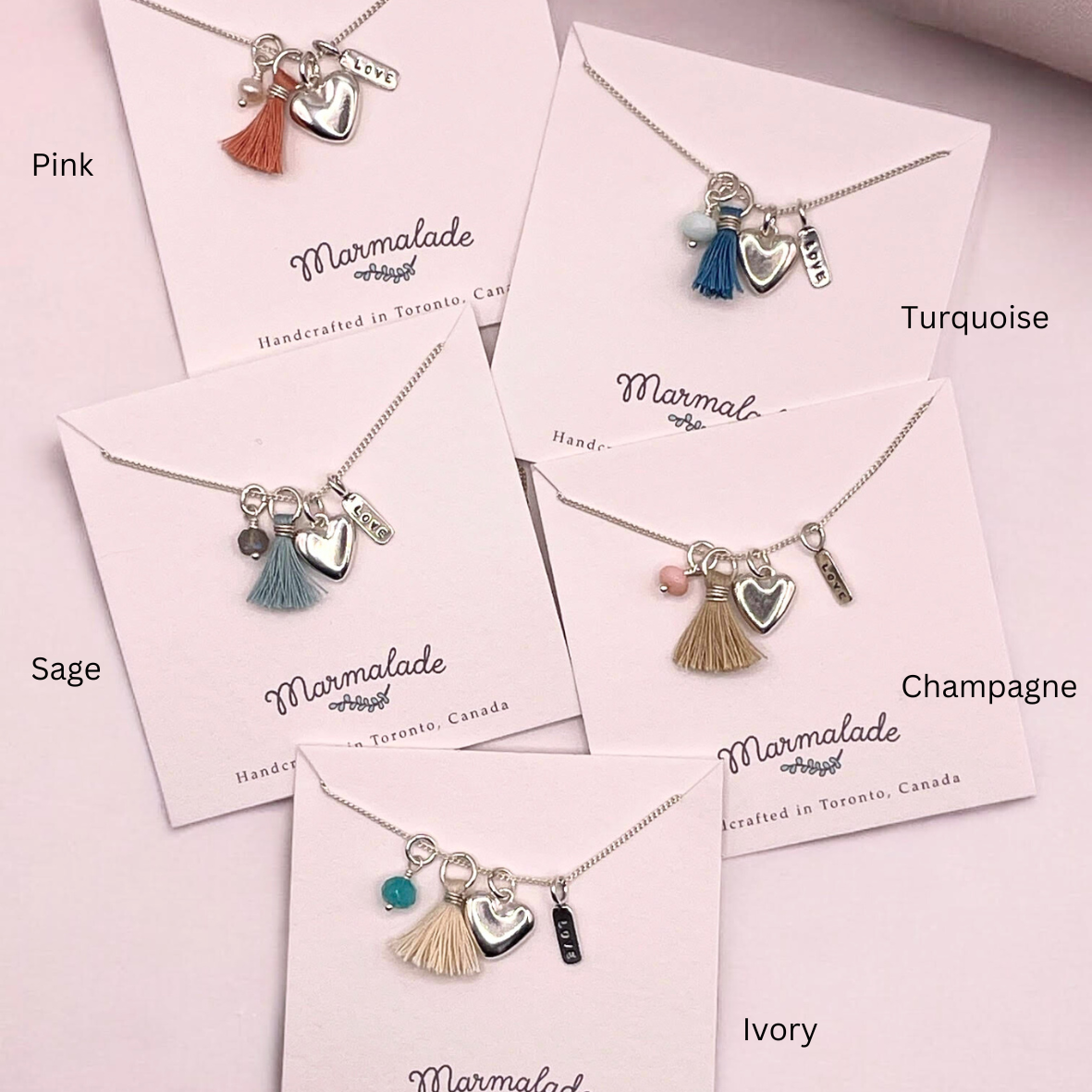 Heart Cluster Necklace - Bespoke Hearts