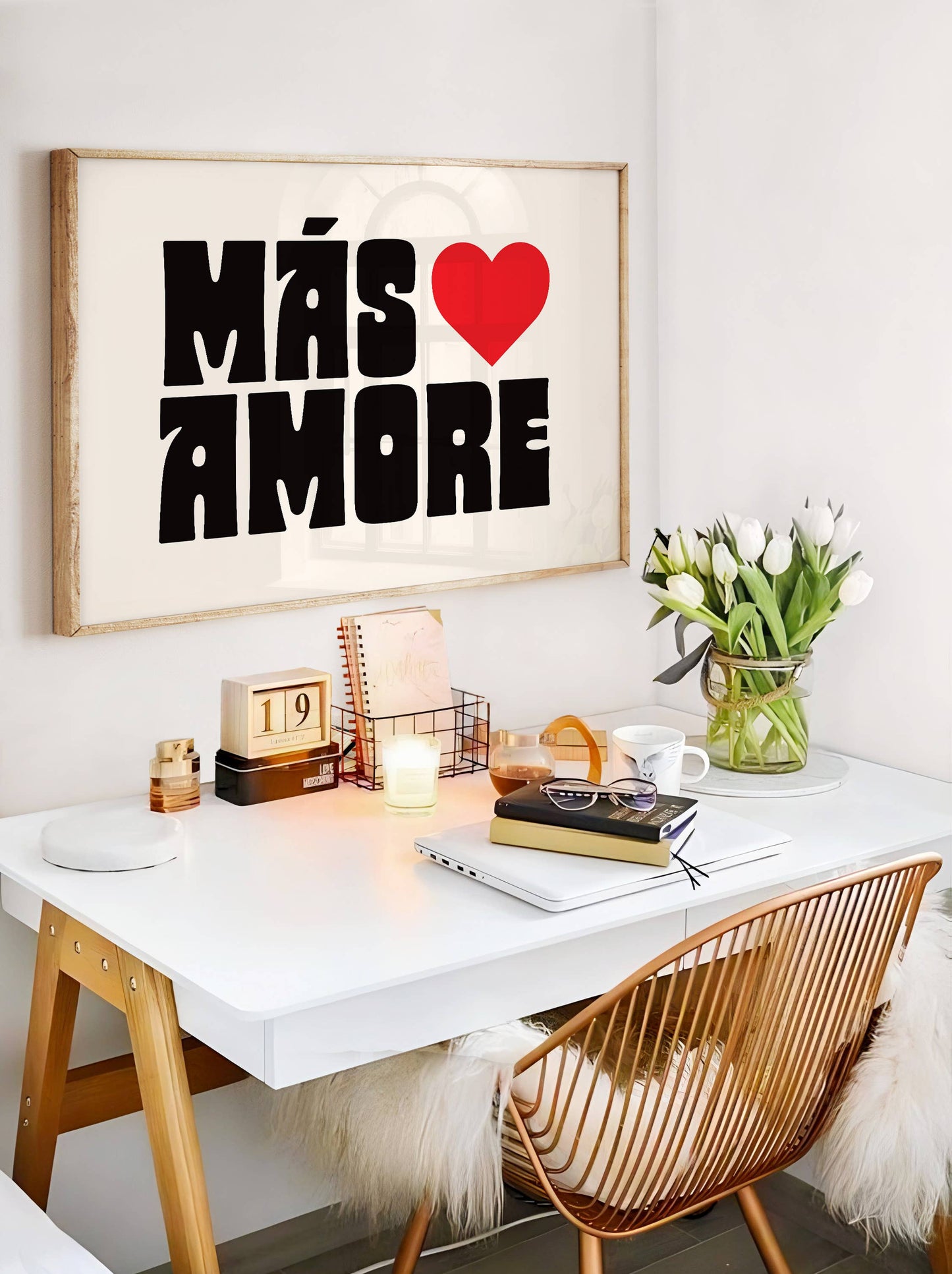 More Love Print (Unframed) - Bespoke Hearts