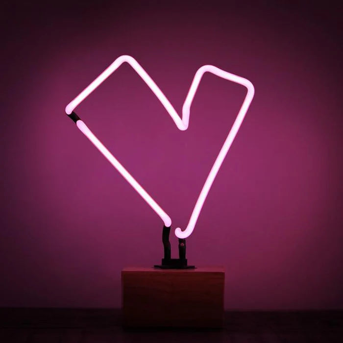 Neon "The Heart is Bright" Lamp - Bespoke Hearts