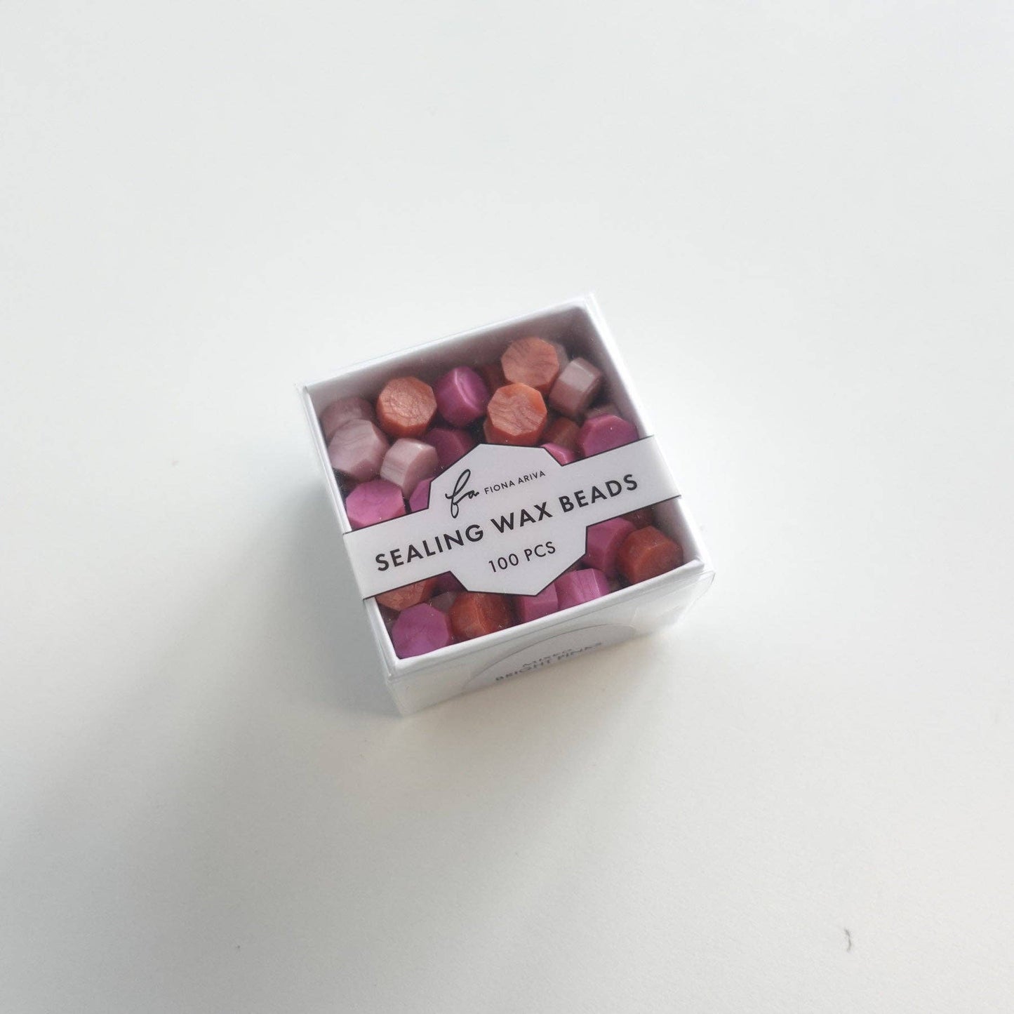 Mixed Bright Pinks 100pcs wax beads