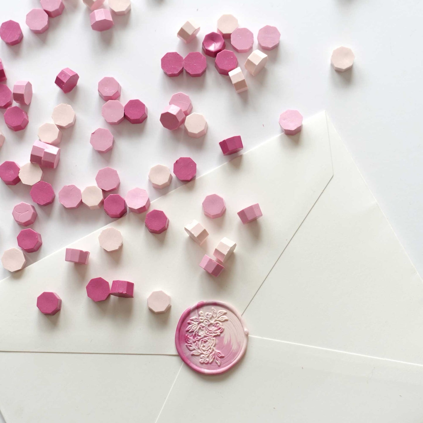 Mixed Soft Pink 100pcs wax beads