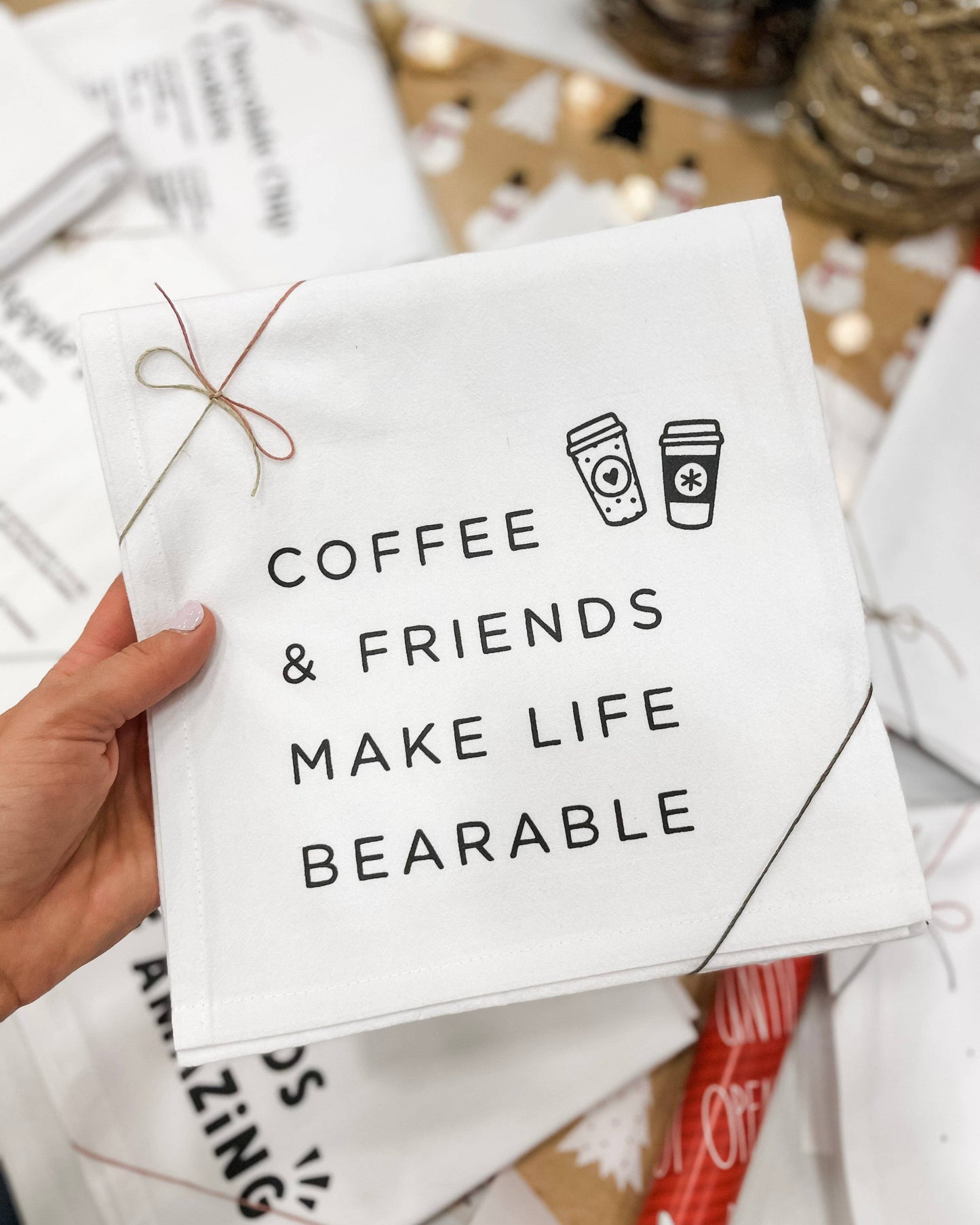 Coffee & Friends Tea Towel