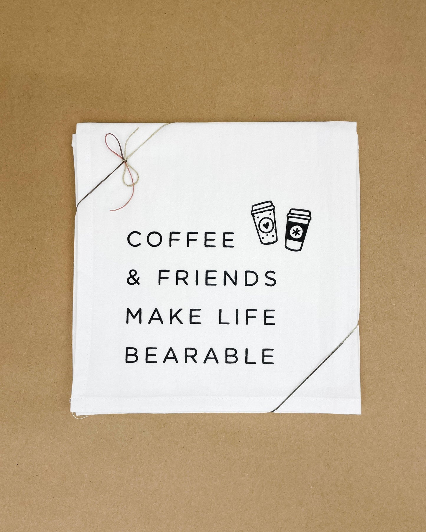 Coffee & Friends Tea Towel - Bespoke Hearts