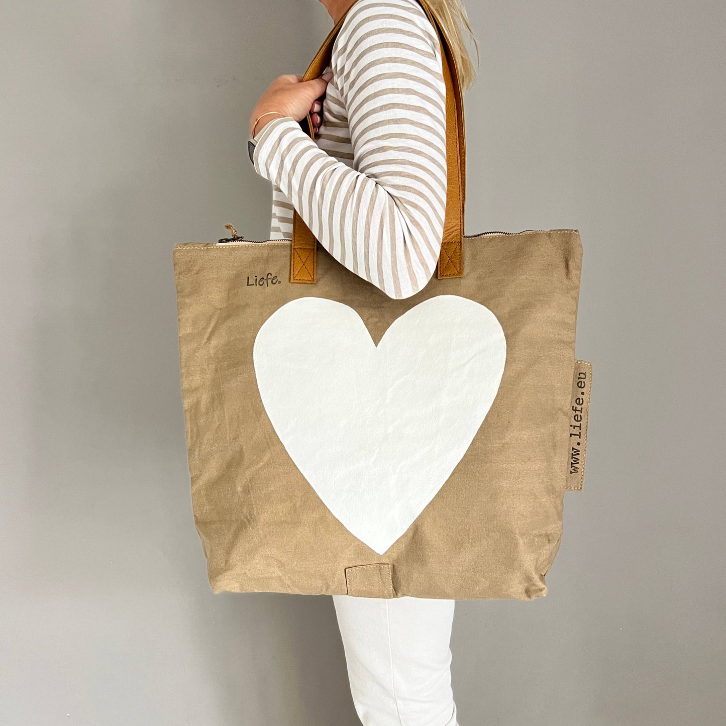 Vintage Canvas Shopper Bag