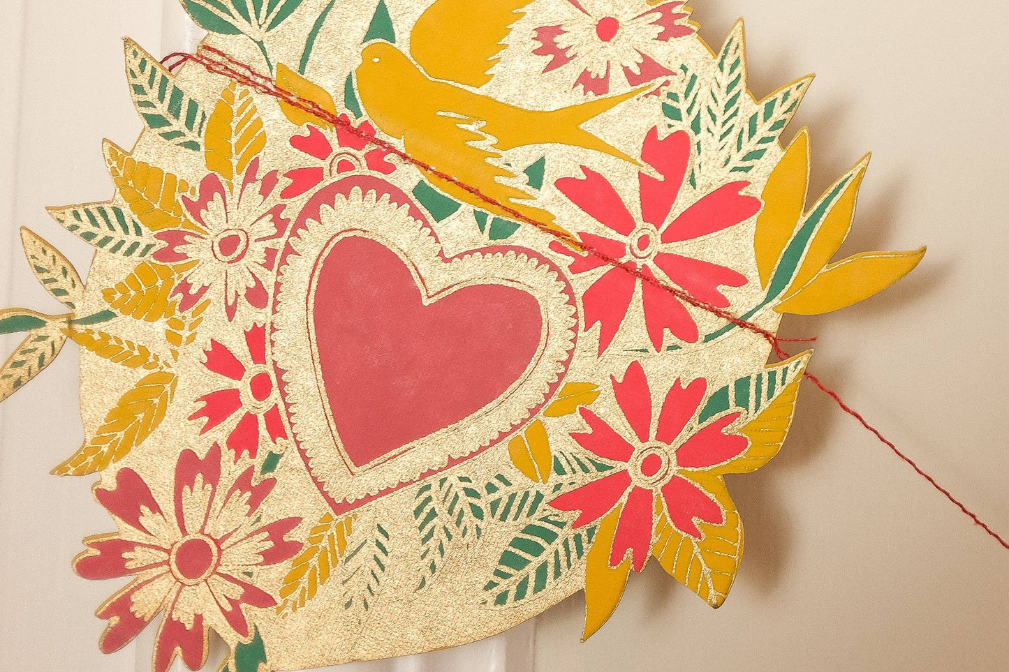 Sacred Hearts Sewn Garland