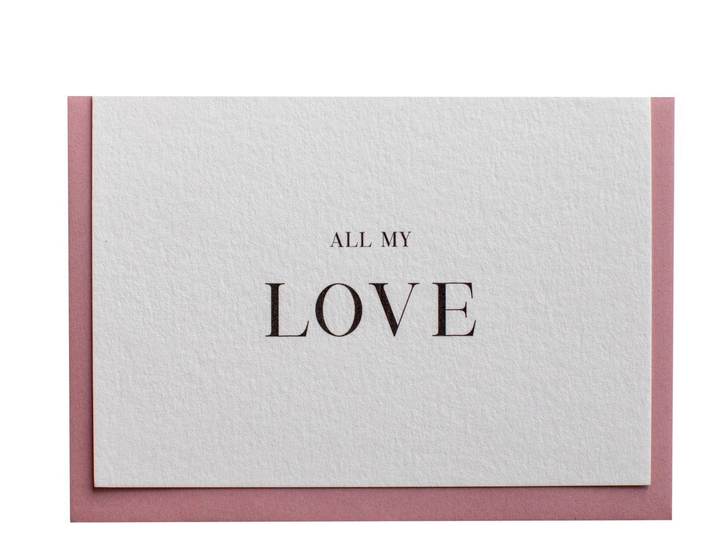"All My Love" Card - Bespoke Hearts
