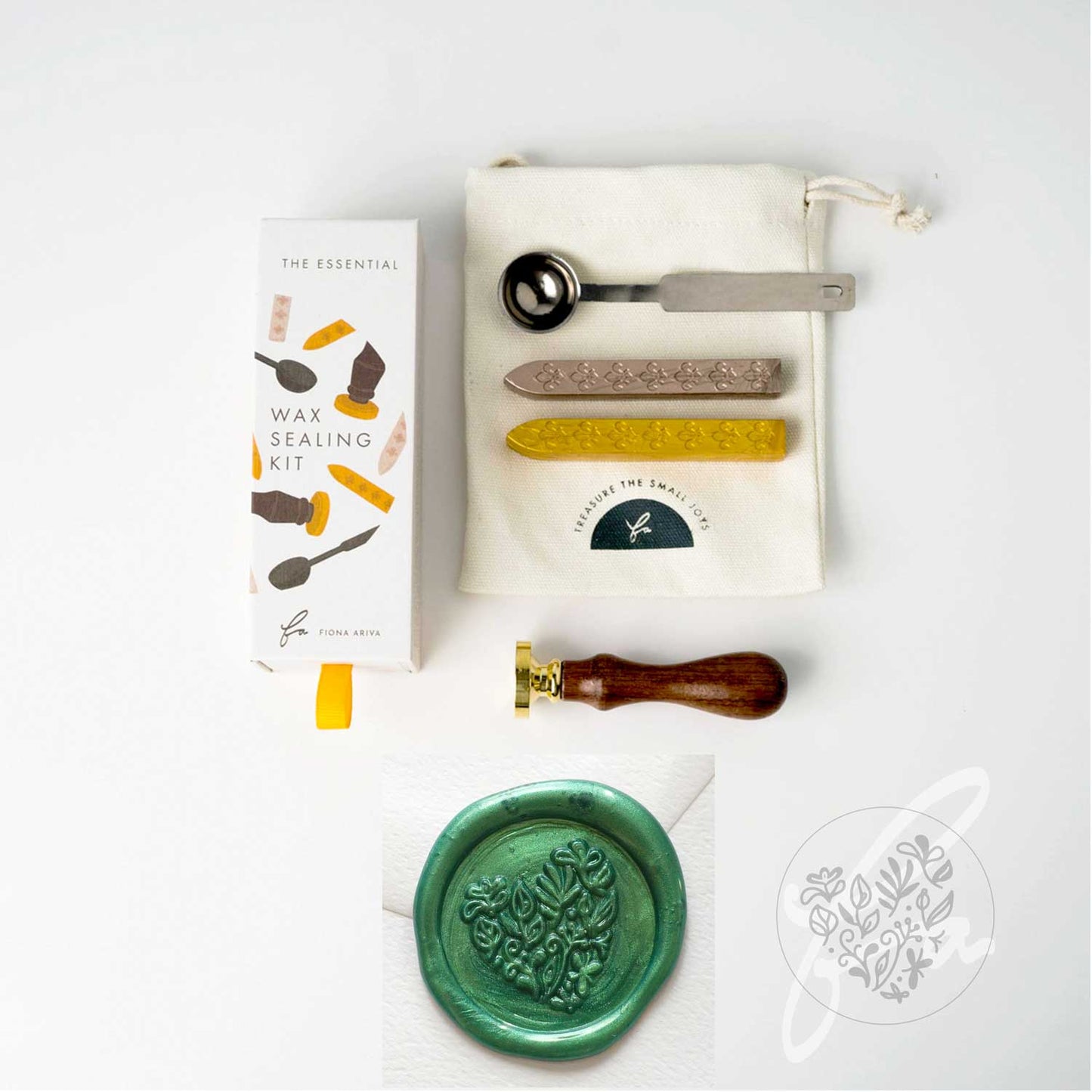 Botanical Heart Wax Seal Stamp Kit