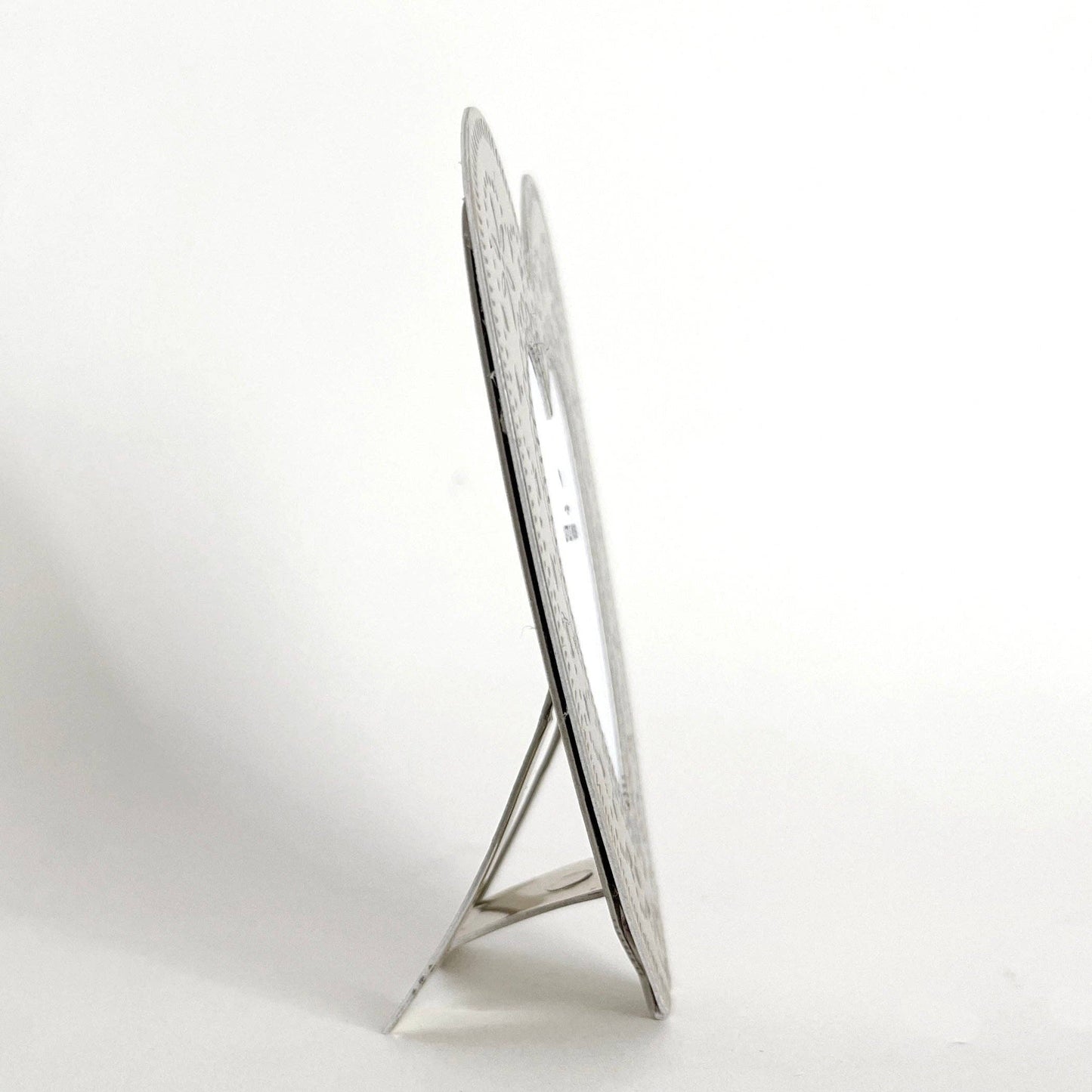 Letterpress Faux Tin Heart Travel/Desk Frame (Silver)