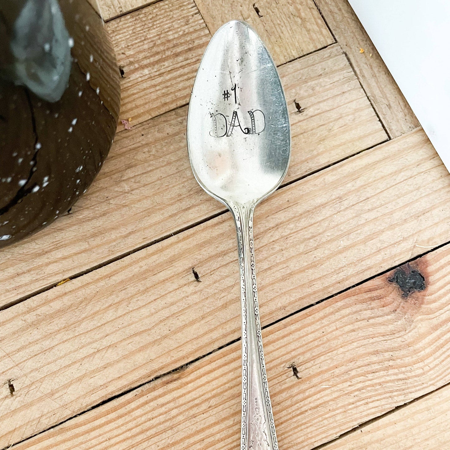 #1 Dad Vintage Stamped Spoon