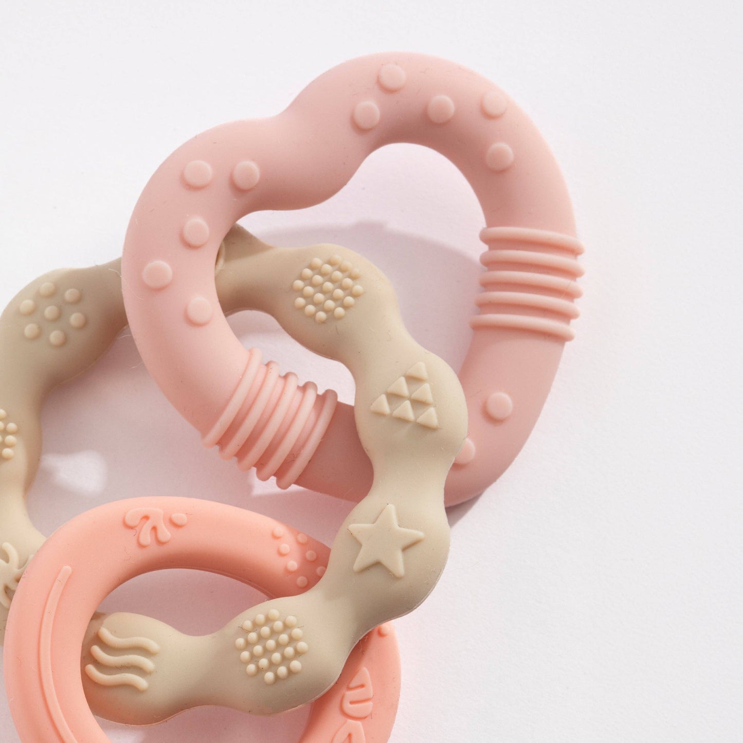 Silicone Bunny + Heart Teether - Pink - Bespoke Hearts