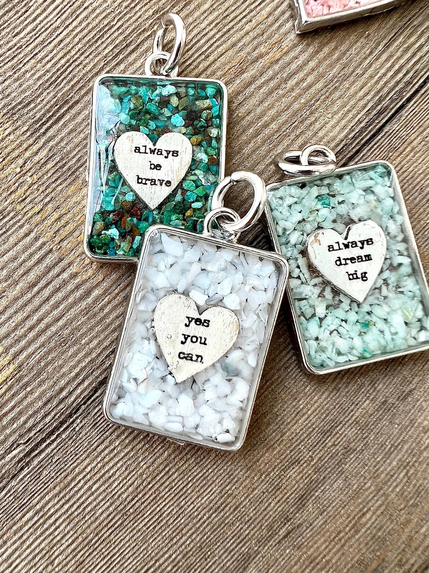 Gemstone Quote Necklace/Ornament