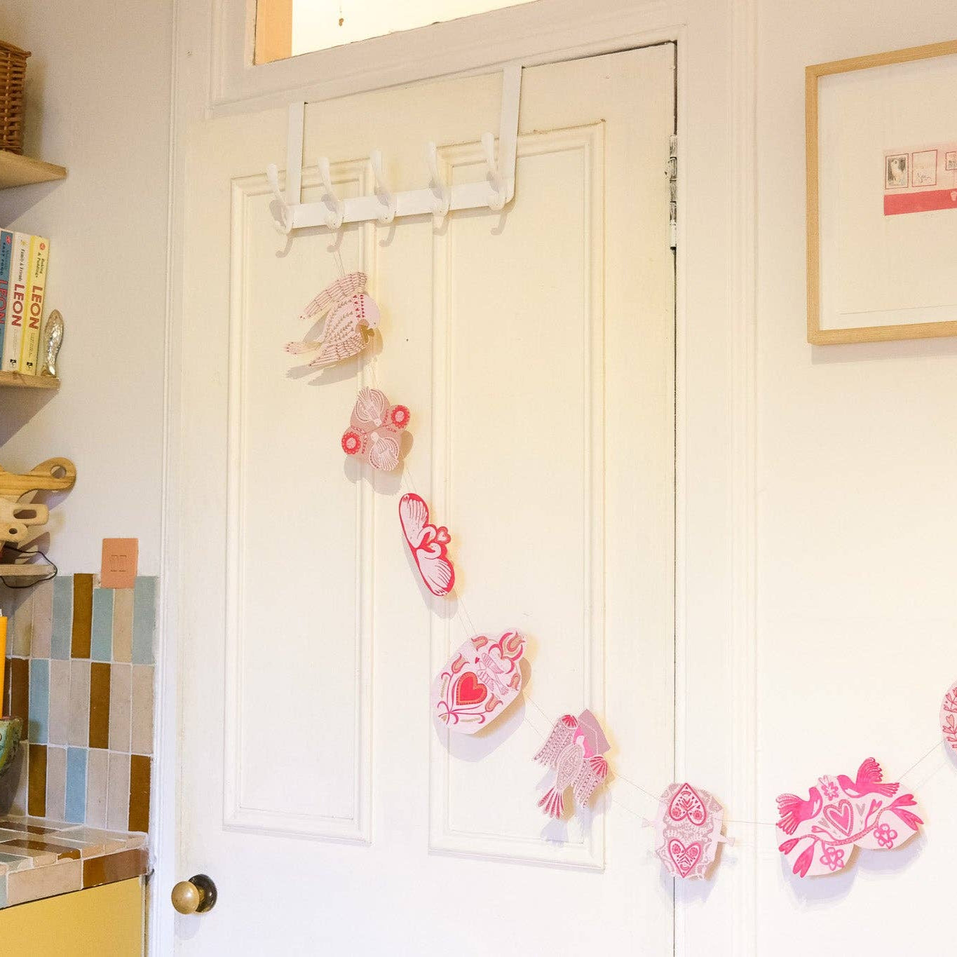 Love Birds Sewn Garland - Bespoke Hearts