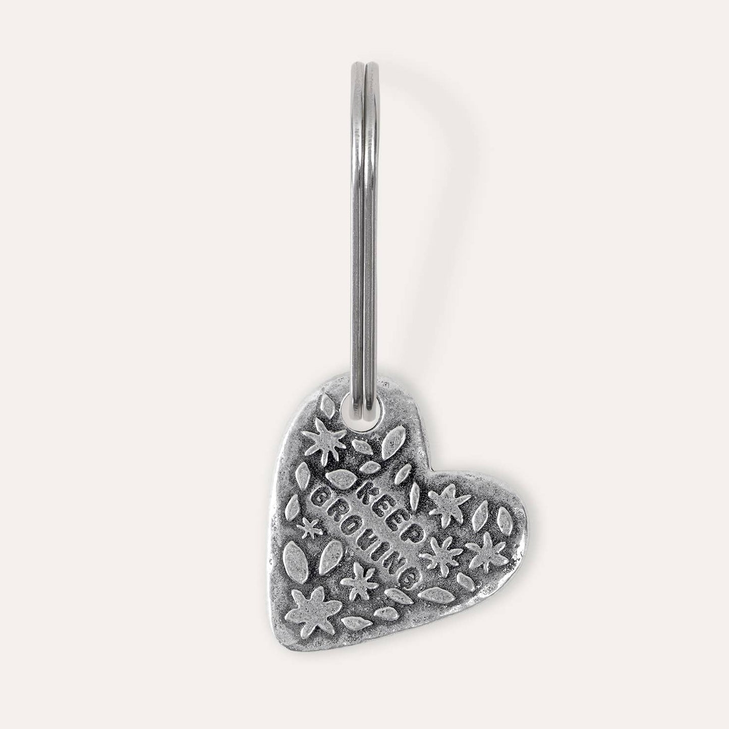 'Keep Growing' Heart Keyring
