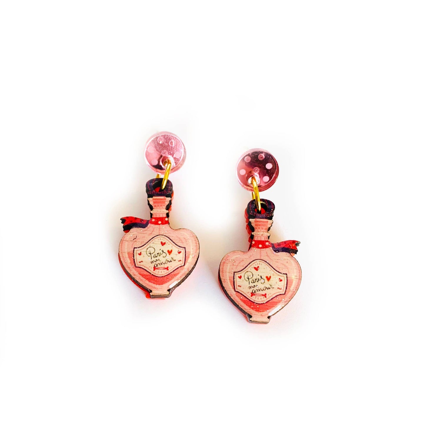 Paris Perfume Bottle Earrings