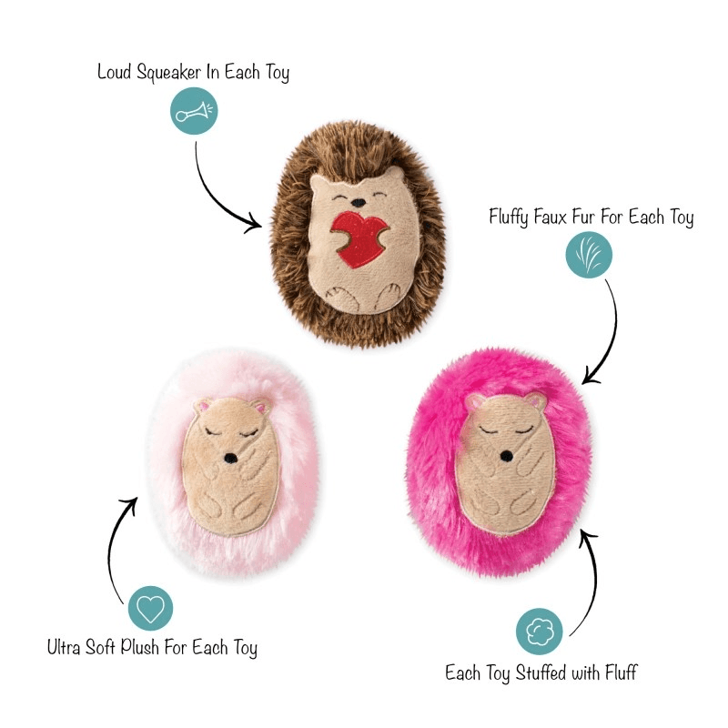 Hedge-Hugs Dog Toy Set - Bespoke Hearts