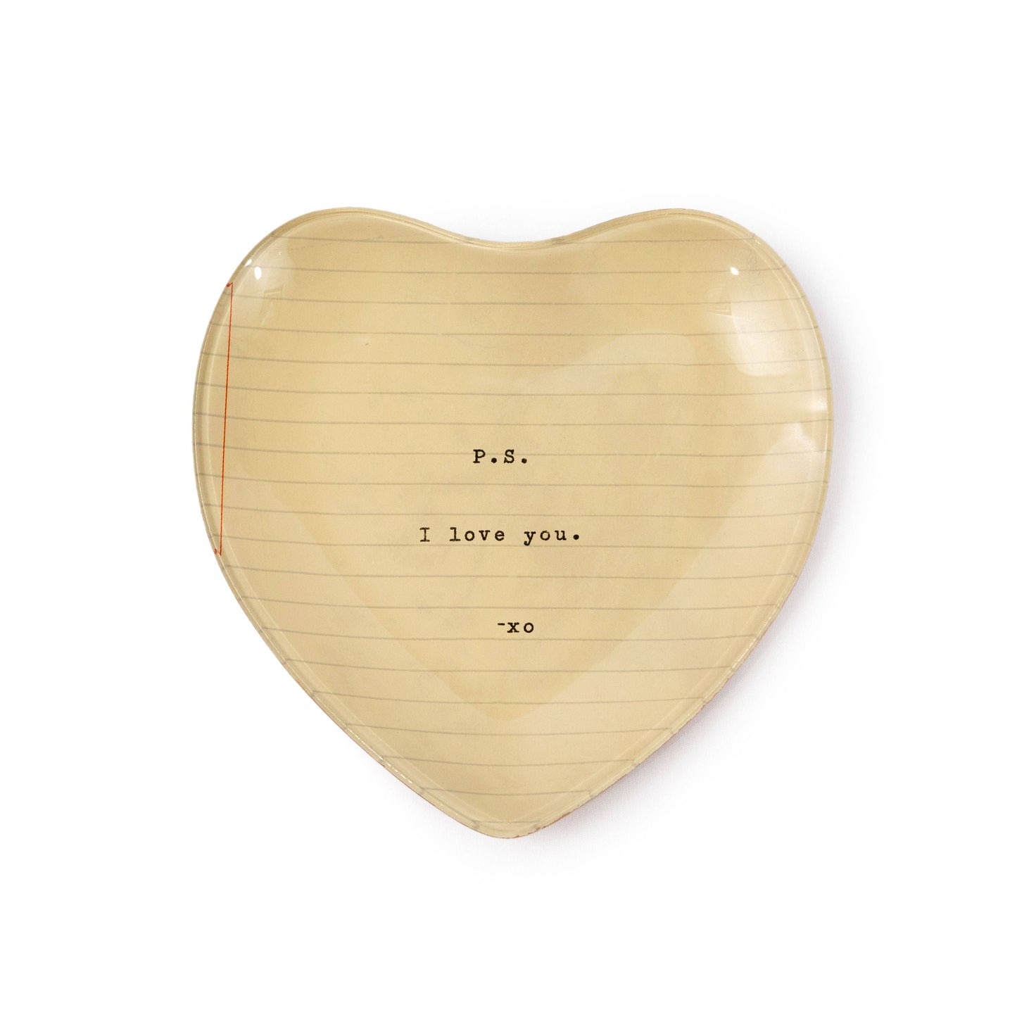PS I Love You Art Decoupage Plate