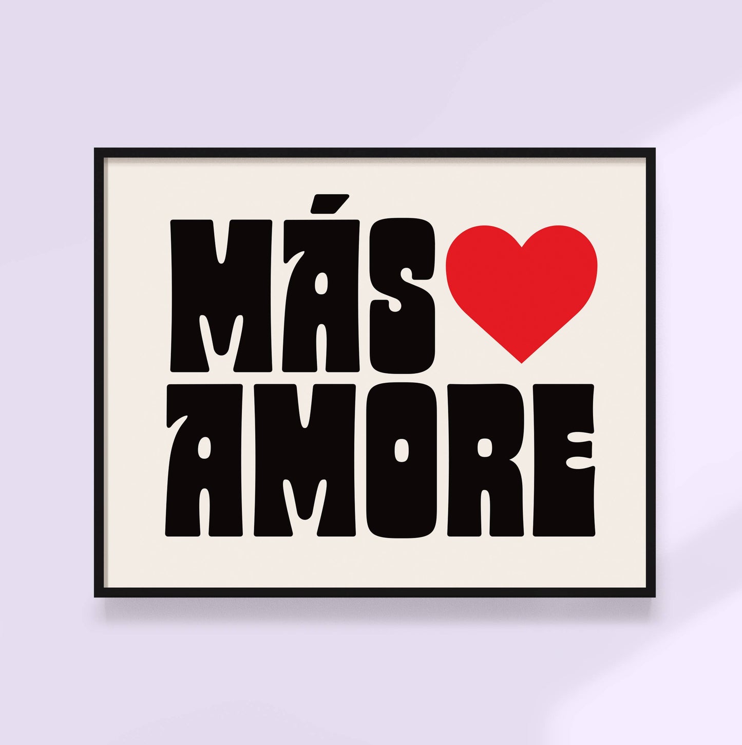 More Love Print (Unframed) - Bespoke Hearts