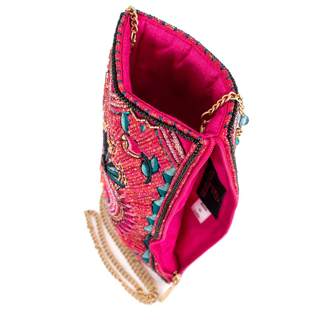 Pure Passion Beaded Crossbody Phone Bag