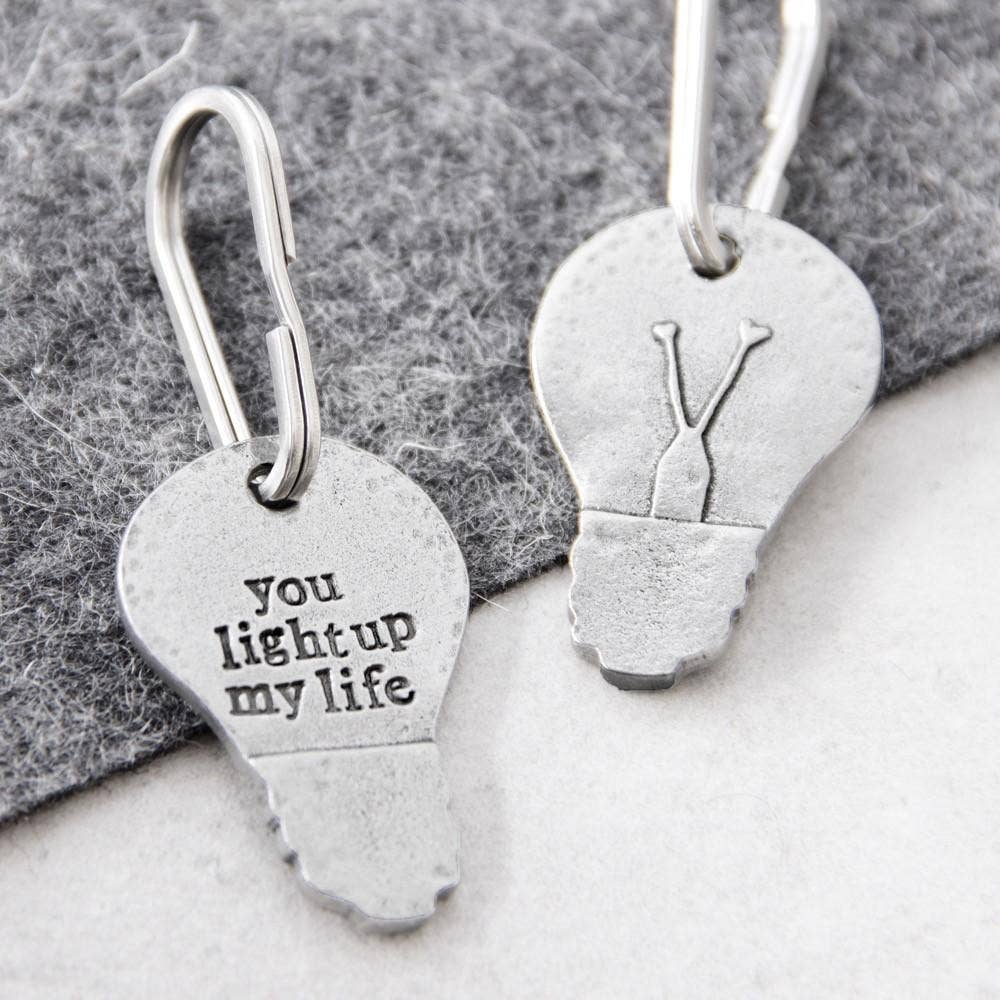 'You Light Up My Life' Light Bulb Keyring