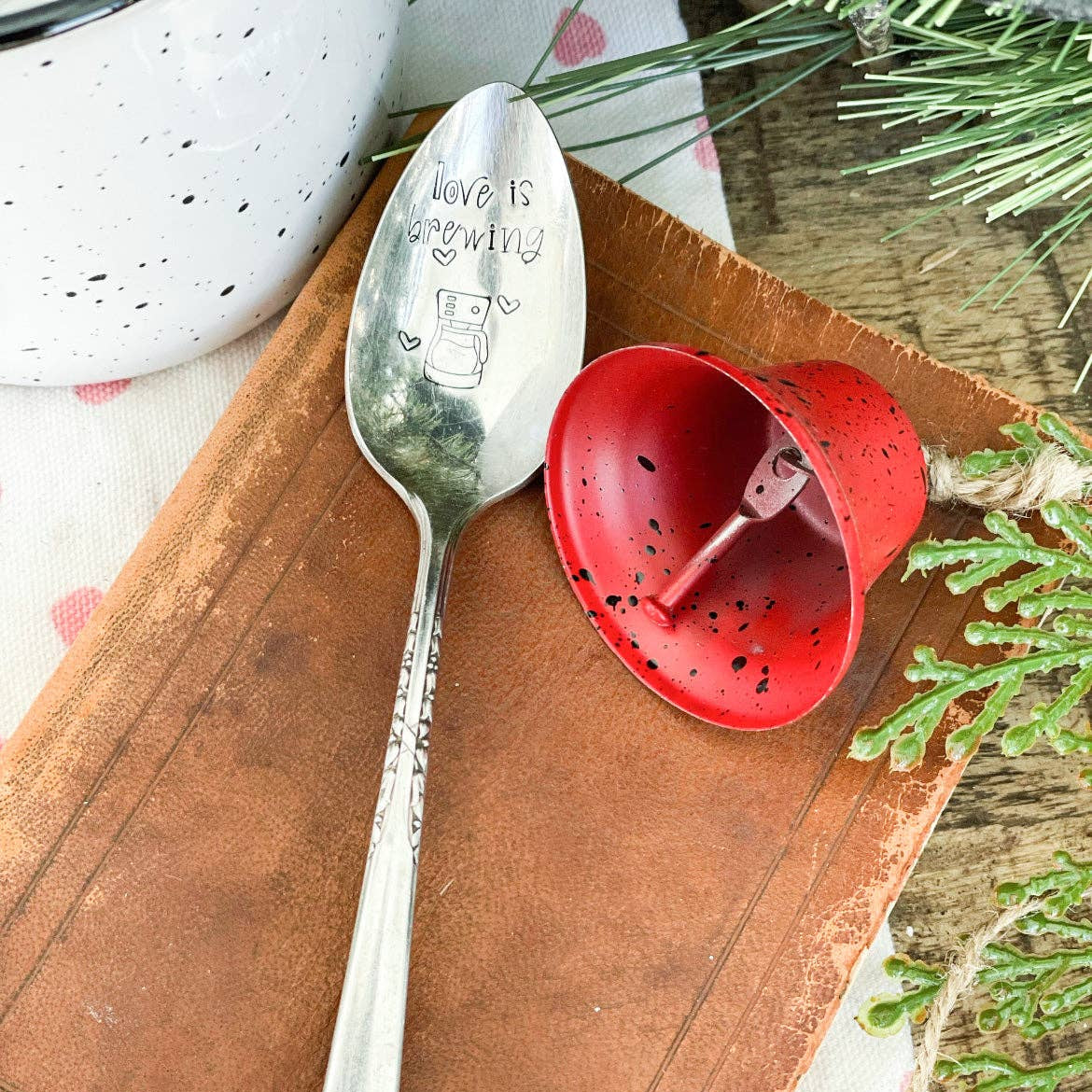'Love Is Brewing' Spoon - Bespoke Hearts