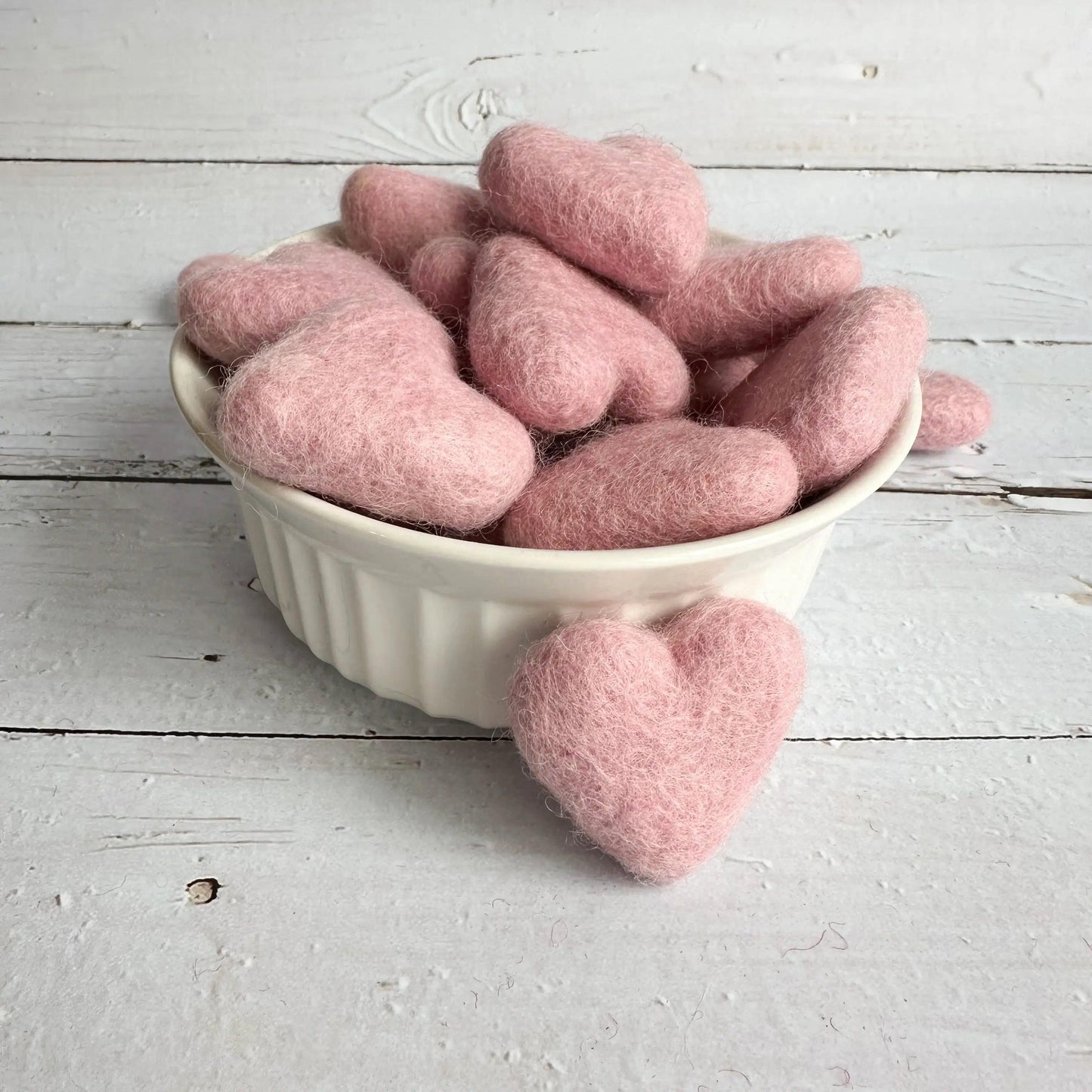 Pink Felt Heart - Bespoke Hearts