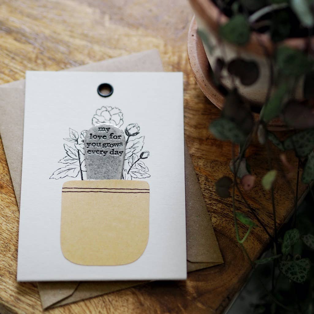 'My Love For You' Plant Marker - Bespoke Hearts