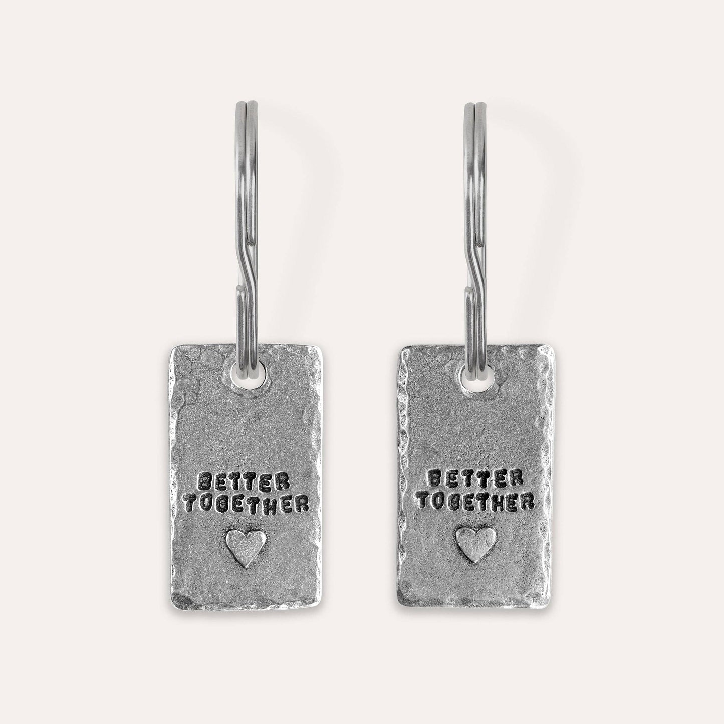 Couple's 'Better Together' Heart Keyrings Set