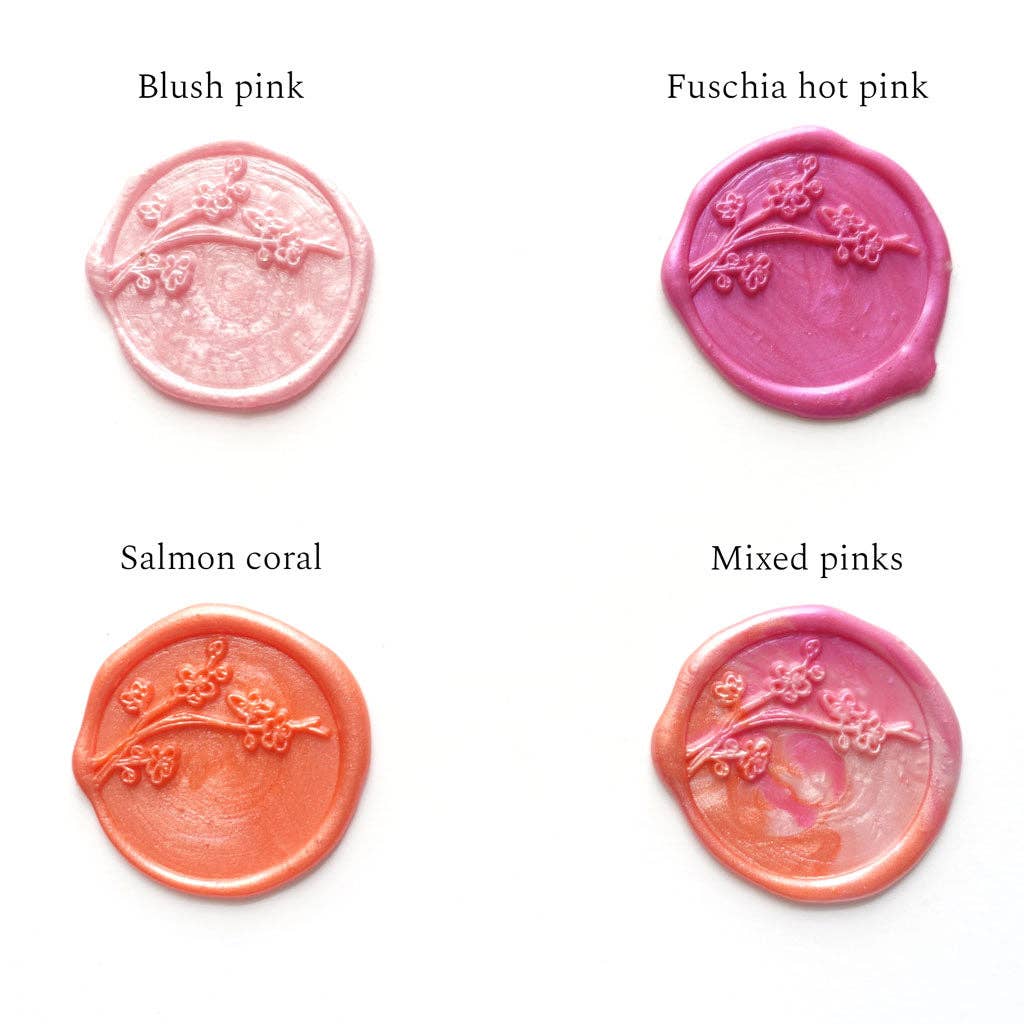 Mixed Bright Pinks 100pcs wax beads