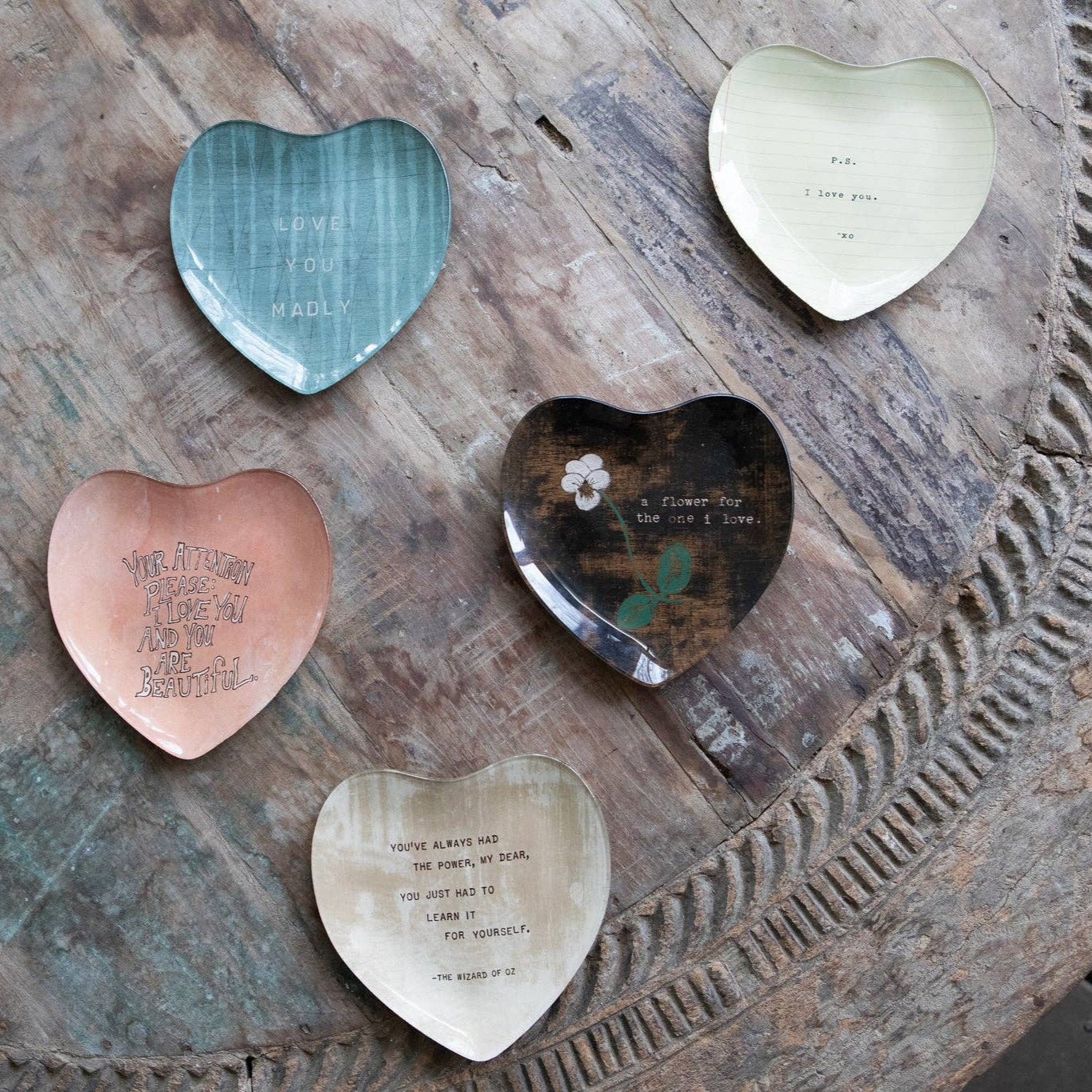 PS I Love You Art Decoupage Plate