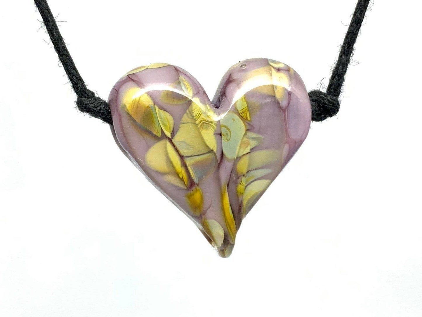 Violet + Iris Orange Flameworked Necklace