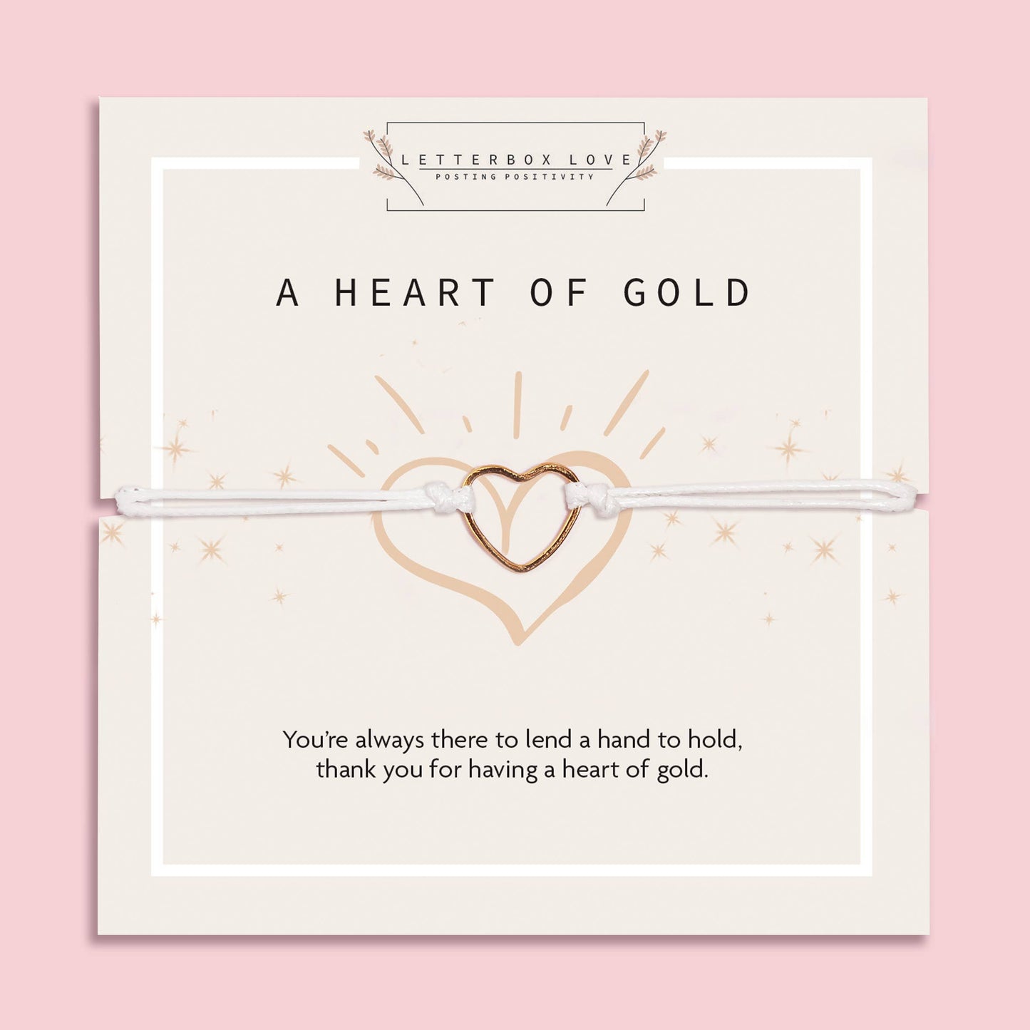 A Heart of Gold Thank you Bracelet