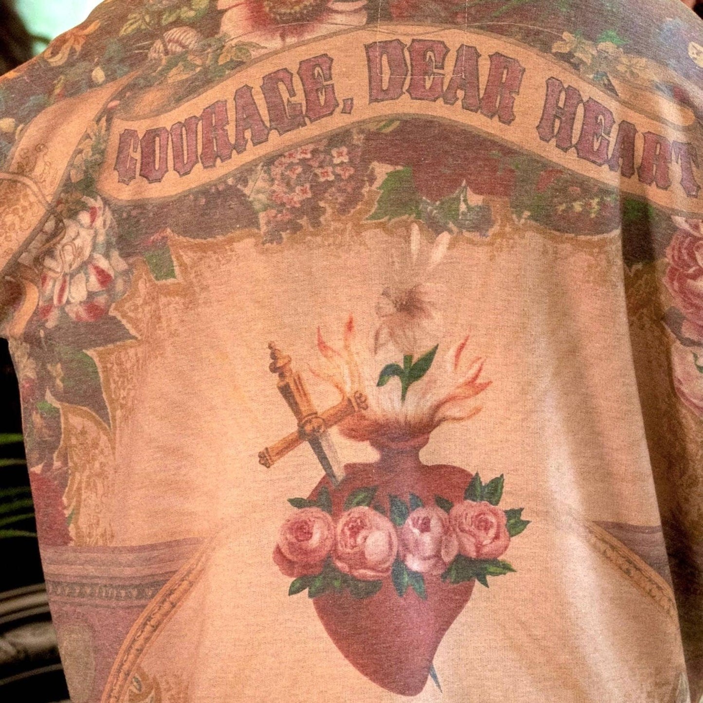 Courage, Dear Heart Fleece Kimono Jacket - Bespoke Hearts