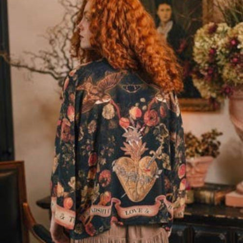 Heart of Gold Cropped Kimono