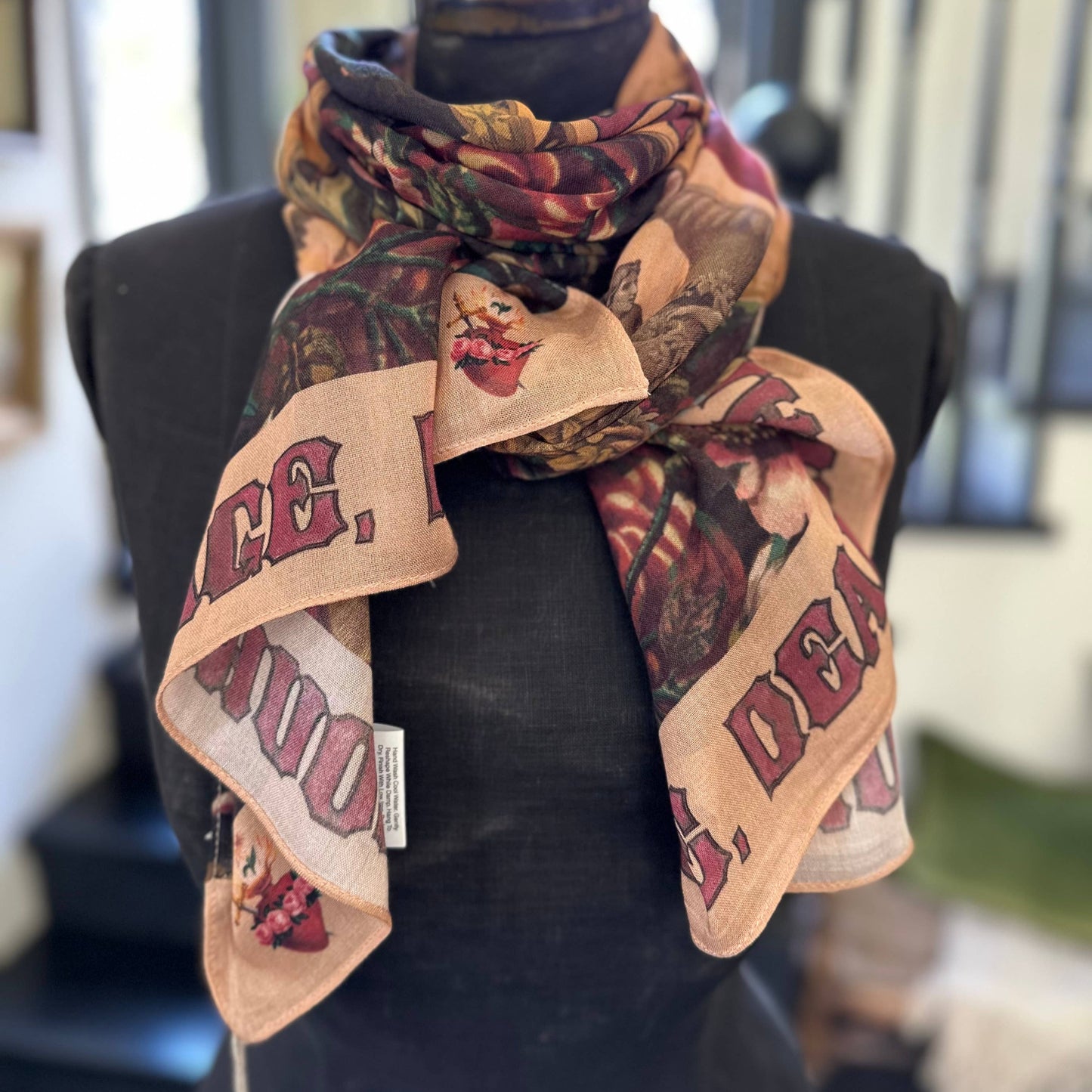 Courage Dear Heart Scarf - Bespoke Hearts