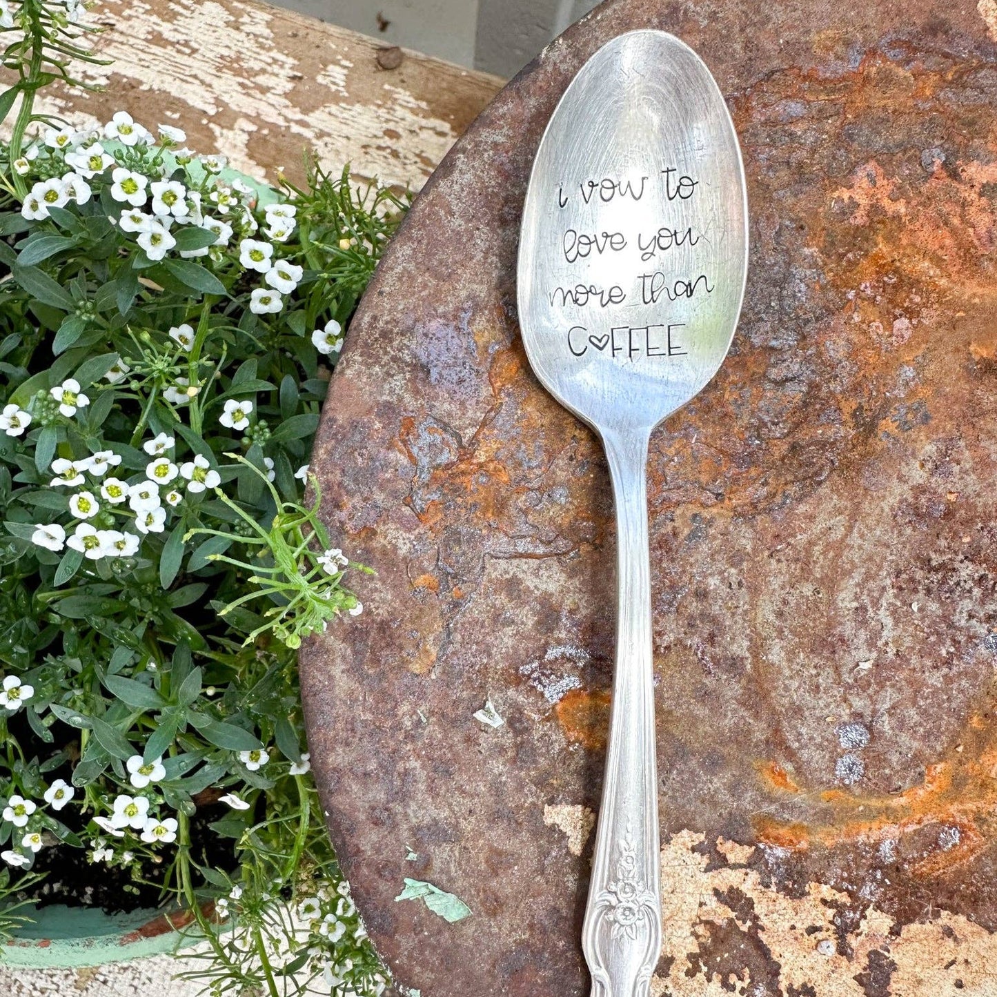 'I Vow To Love You More Than Coffee' Spoon - Bespoke Hearts