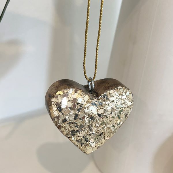 Beaded Timber Heart - Bespoke Hearts