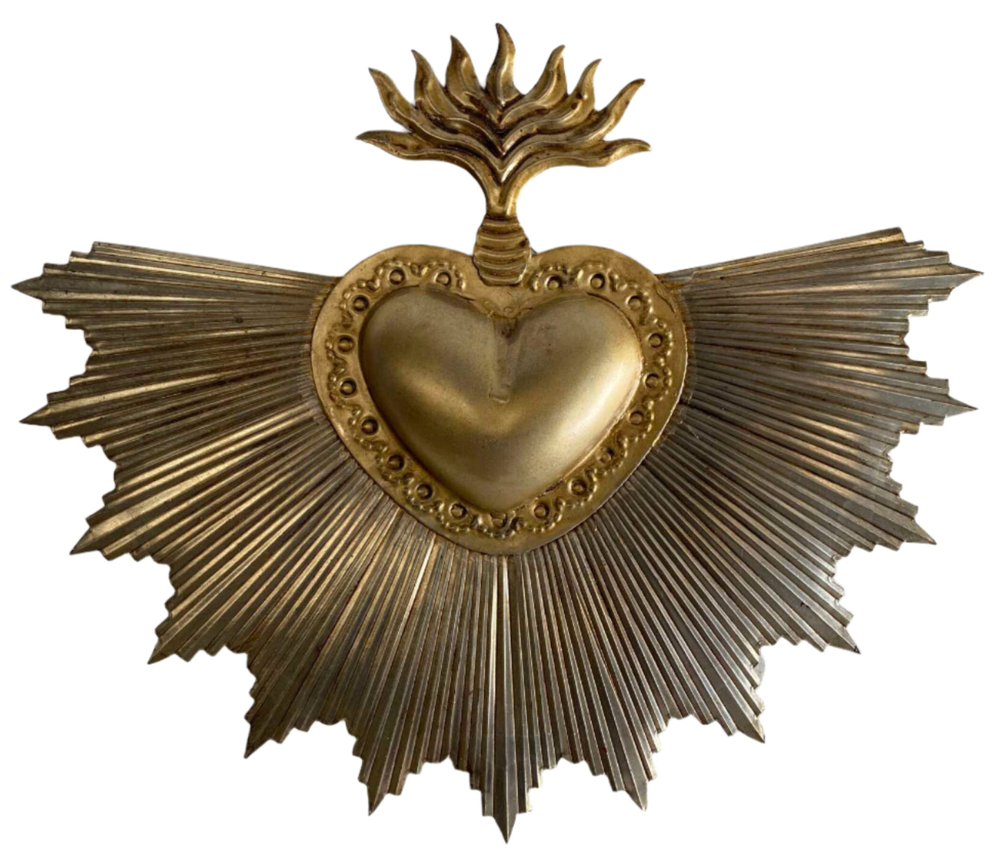Mexican Sacred Heart Gold Shining - Bespoke Hearts
