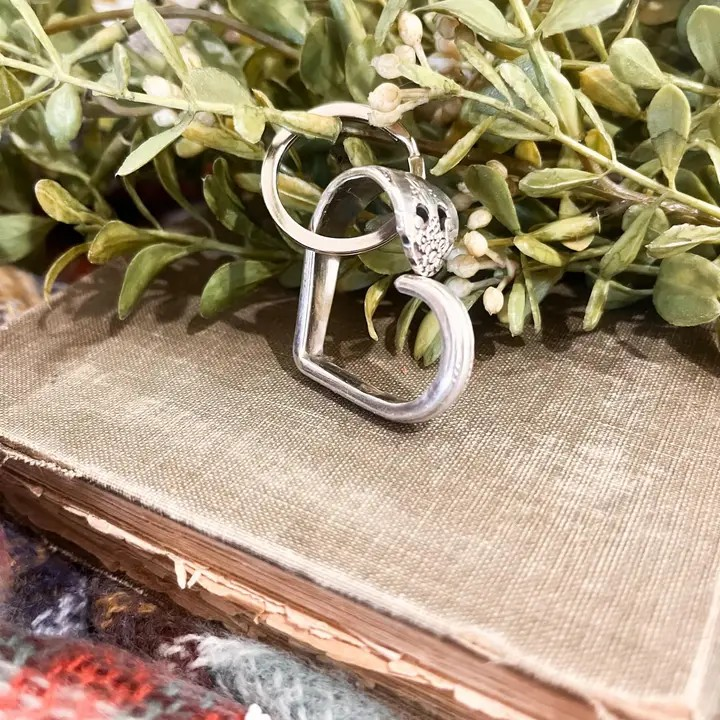 Heart Spoon Stem Keyring - Bespoke Hearts