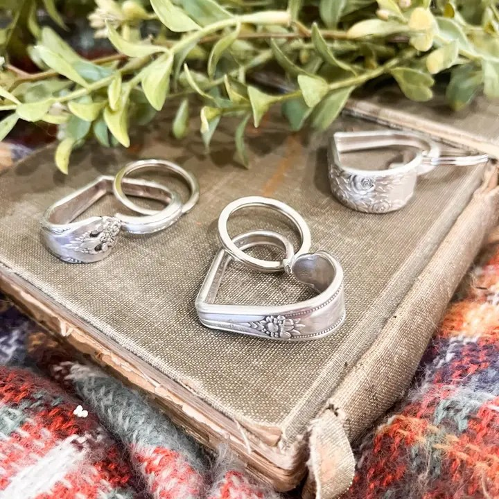 Heart Spoon Stem Keyring