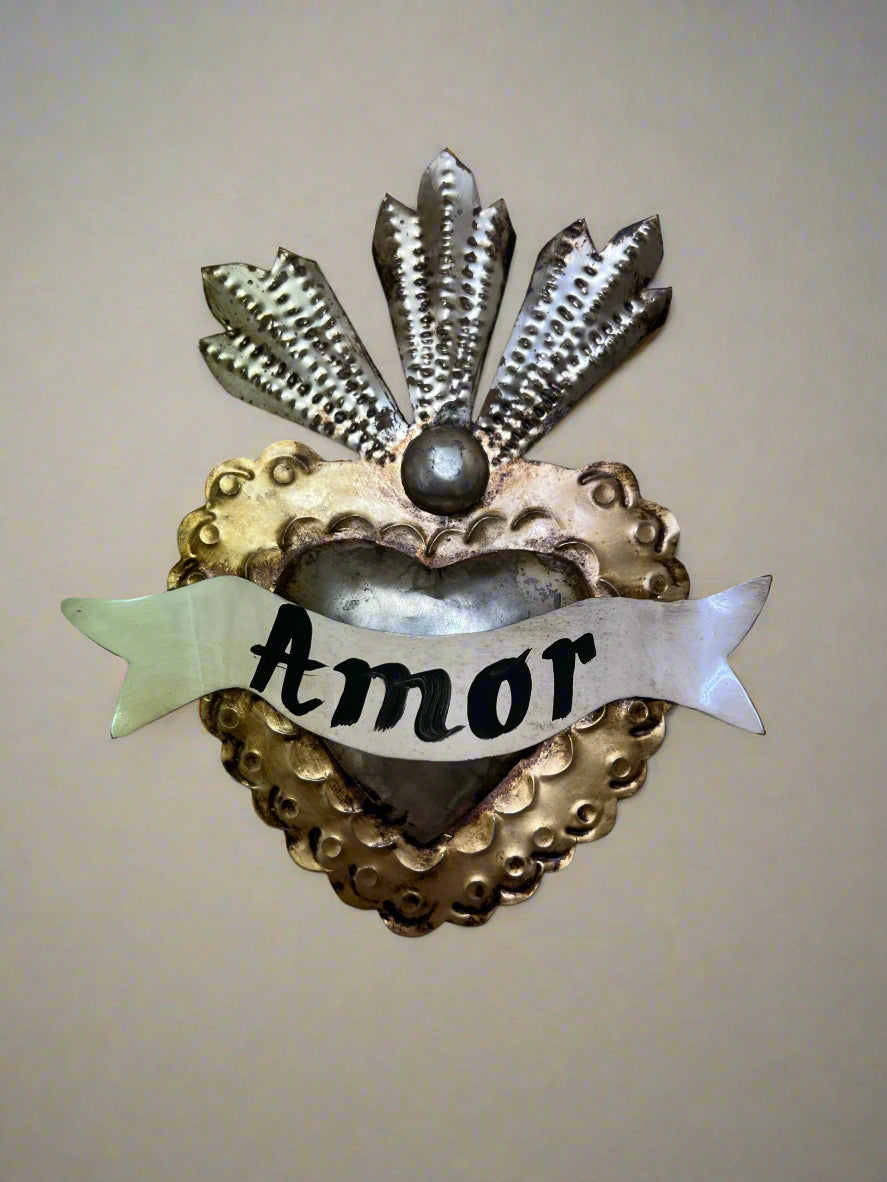 Mexican Sacred Amor Heart - Bespoke Hearts